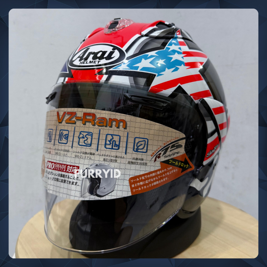 HELM HALF FACE VZRAM HAYDEN LAGUNA SECA