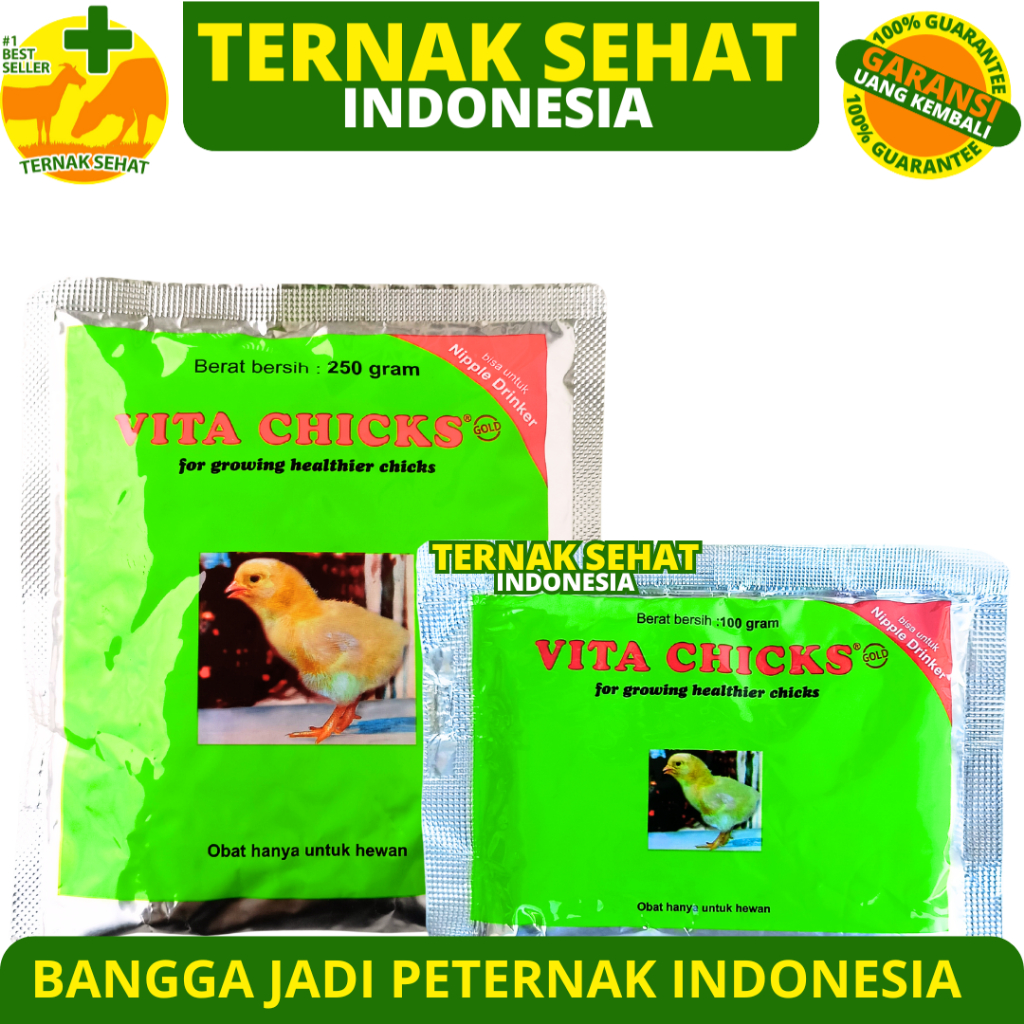 VITACHICK 250 GRAM VITACHICK 100 GRAM MEDION - Vitamin Pertumbuhan Anak Ayam Burung Vita Chicks Vita