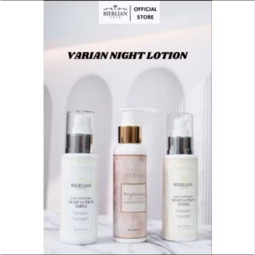 BIERLIAN NIGHT Lotion Triple & Night Lotion Extra Whitening & Night Lotion Brightening