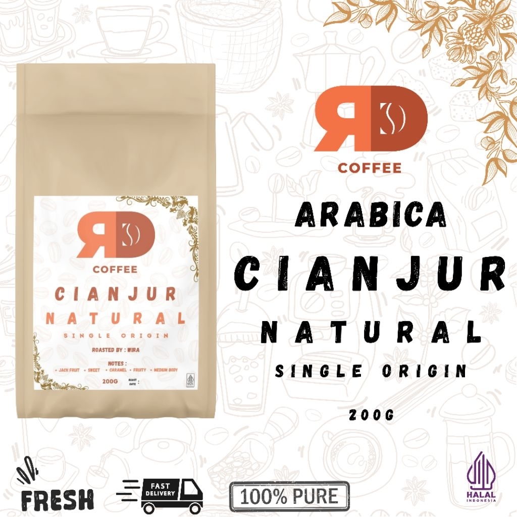 

Kopi Arabica Cianjur Natural ( Single Origin ) 200g
