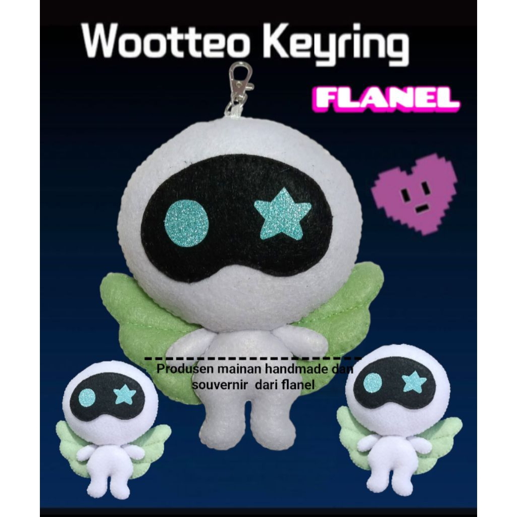 BTS JIN WOOTTEO KEYCHAIN FELT/BONEKA WOOTTEO/K-POP