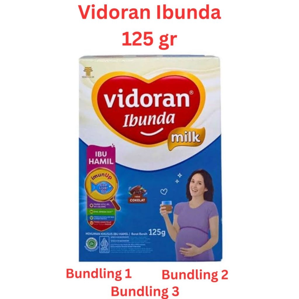 Vidoran Bunda Coklat 125gr | Bundling 1 2 3 5 | Susu Ibu Hamil & Menyusui | Lebih Hemat