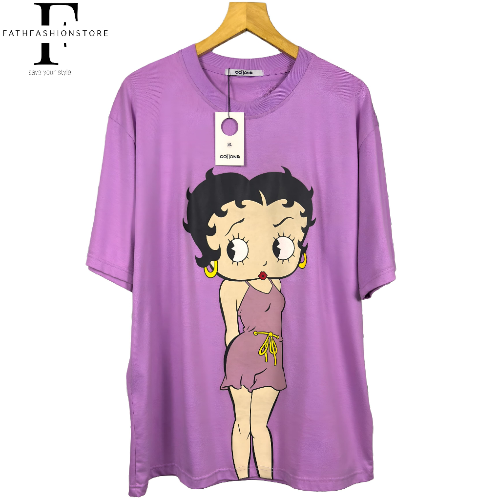 Kaos Oversize Wanita Jumbo Betty Boop Ld 120 Ld 130 Ld 140 Baju Wanita Oversize Jumbo Atasan Bigsize