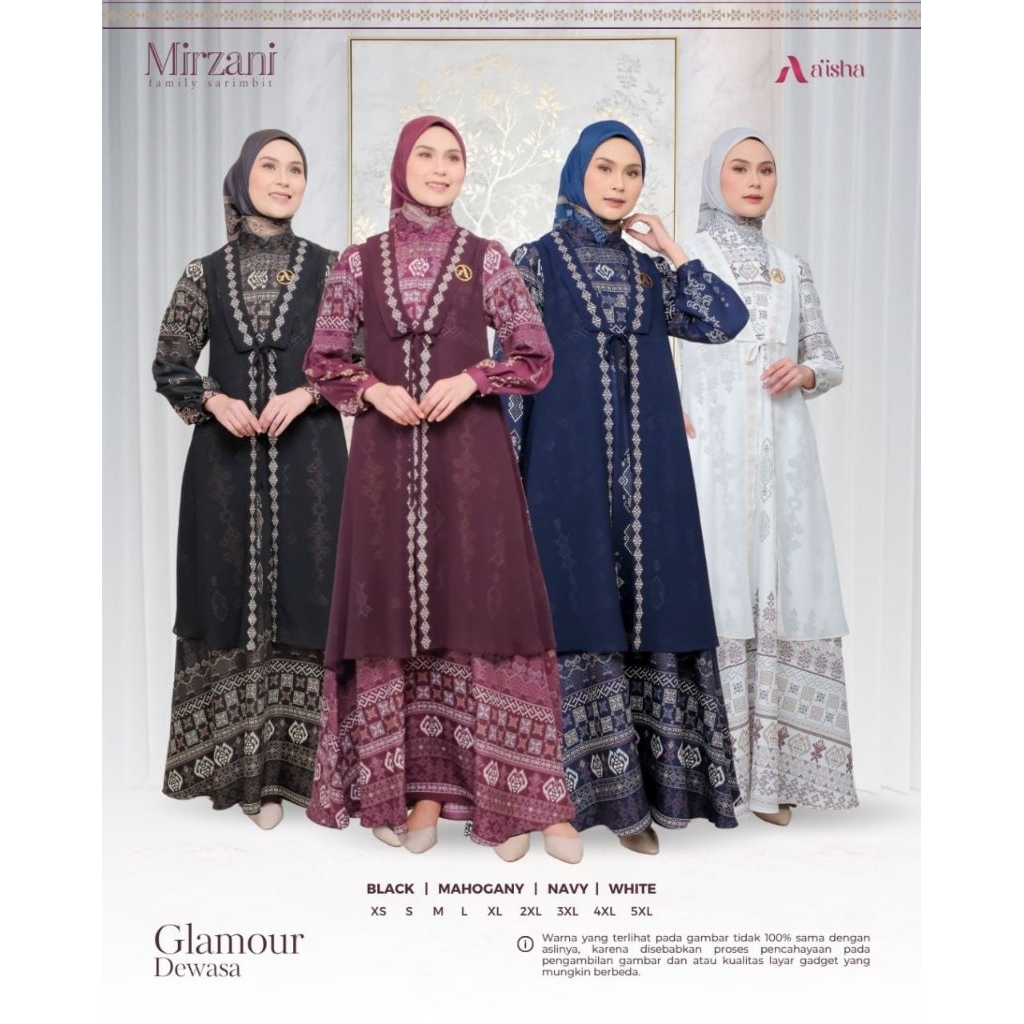 SARIMBIT TERBARU MIRZANI FAMILY SARIMBIT DRESS ELEGANT MOM & DRESS GLAMOUR MOM (TANPA HIJAB)
