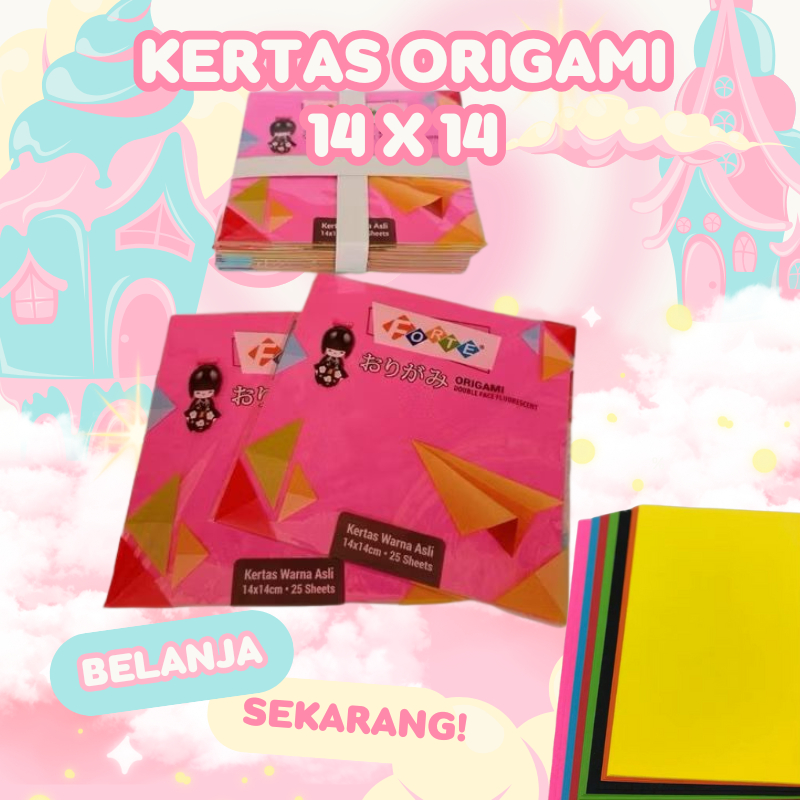 

Kertas Lipat Origami 14cm x 14cm 1 Pak Isi 25 Lembar||NirmalaPena