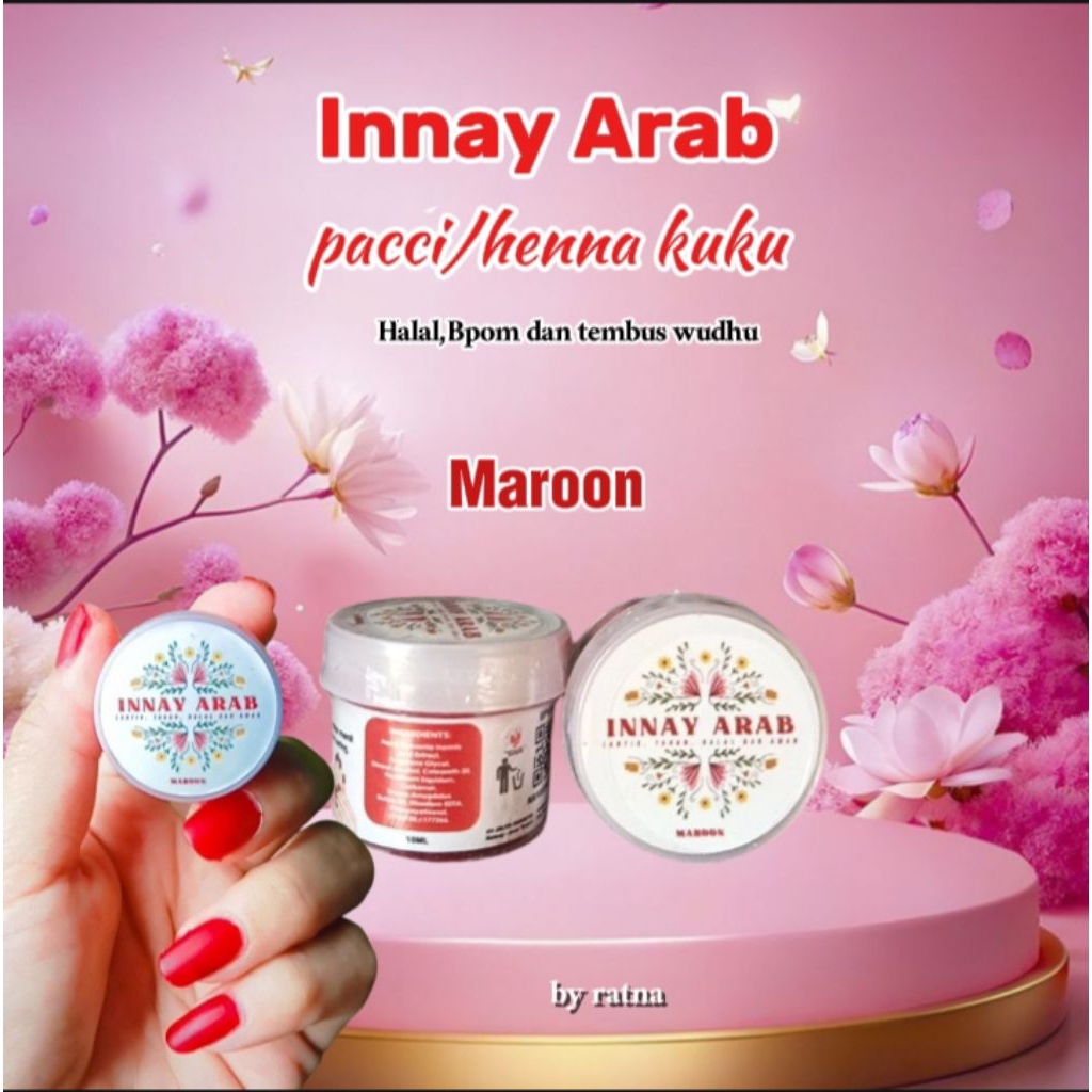 HENNA KUKU ARAB BPOM// 1 pot pacci kuku,halal,warna maroon