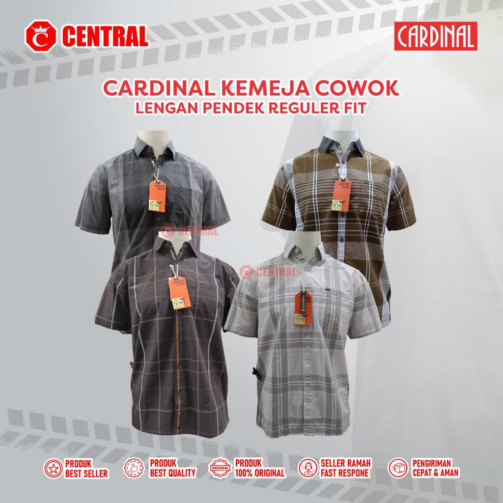 CARDINAL KEMEJA CASUAL PRIA LENGAN PENDEK EAKAR