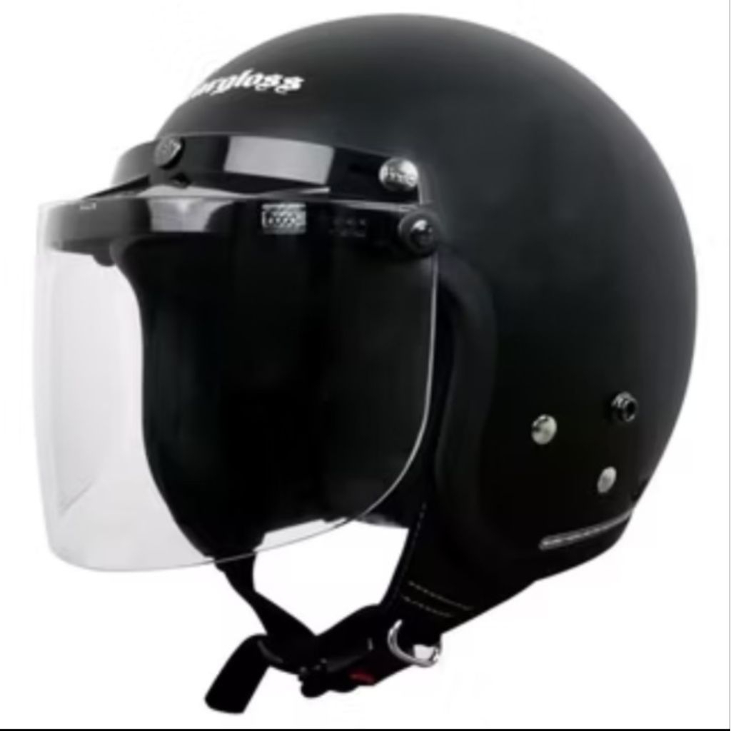 Helm Carglos Bogo Retro Dewasa Premium SNI Kaca Datar Murah VIRAL