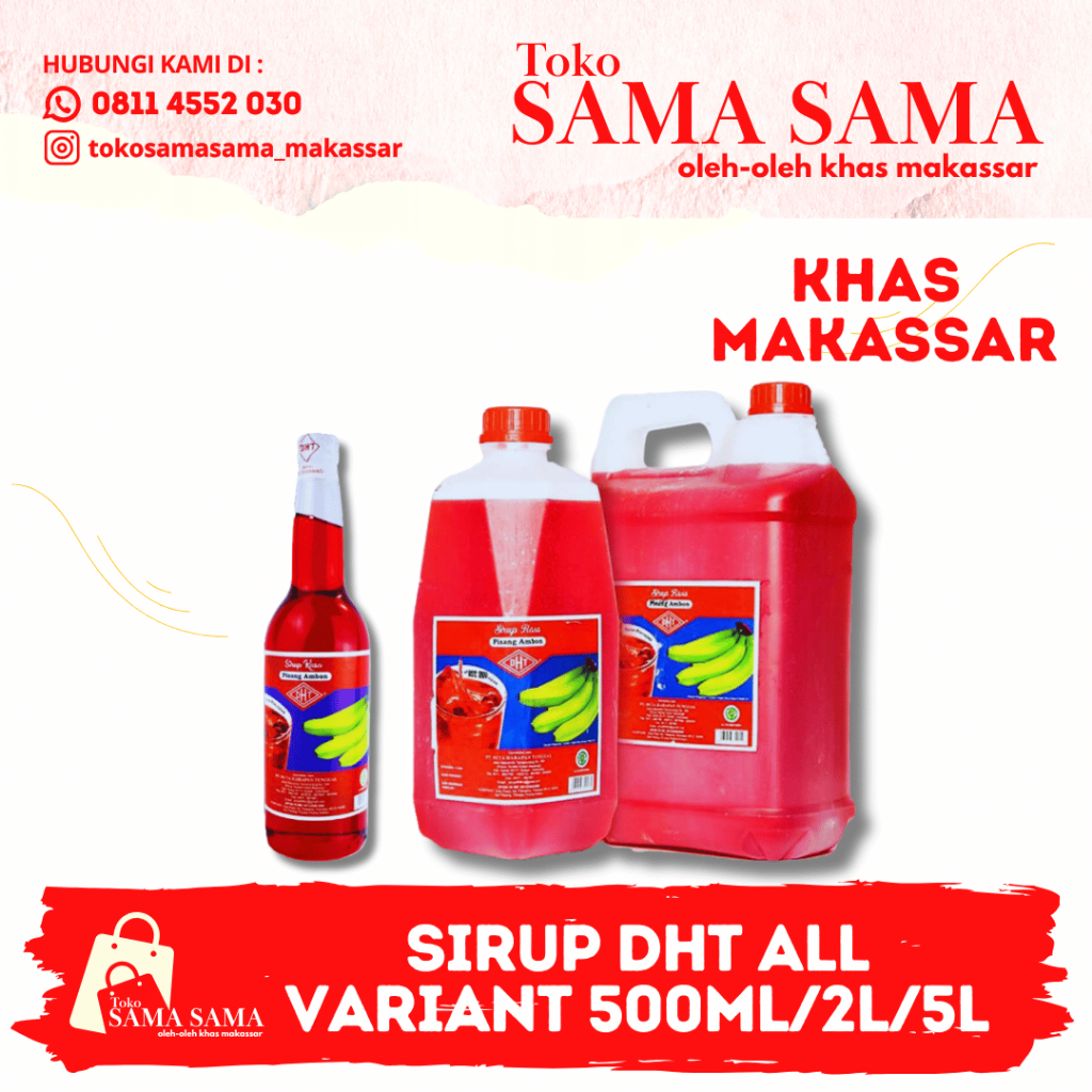 DHT Special Bundle - Sirup DHT Rasa Pisang Ambon 620ml (1Pc) + 2Liter (1Pc) / Sirup DHT/SIRUP PISANG
