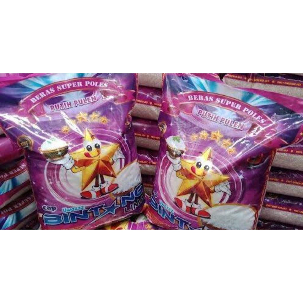

Beras bintang 5kg beras super pulen
