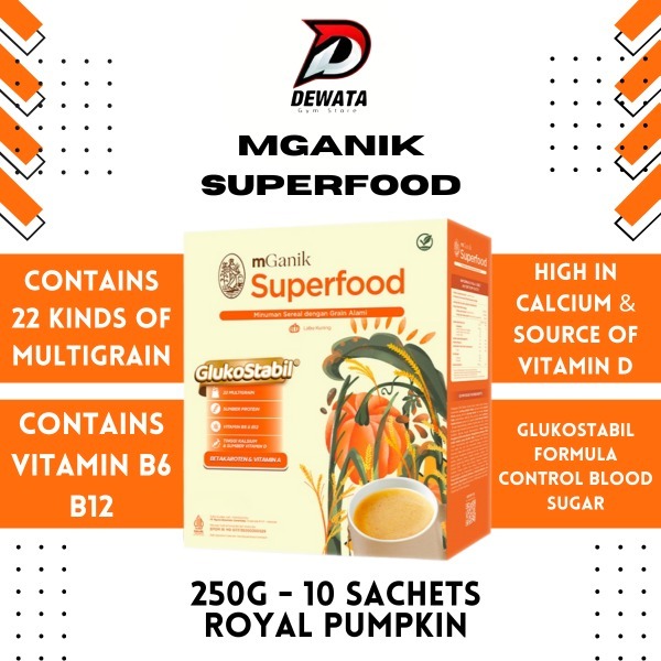 

Mganik SUPERFOOD 10 Sachets Healthy Multigrain Control Blood Sugar Royal Pumpkin