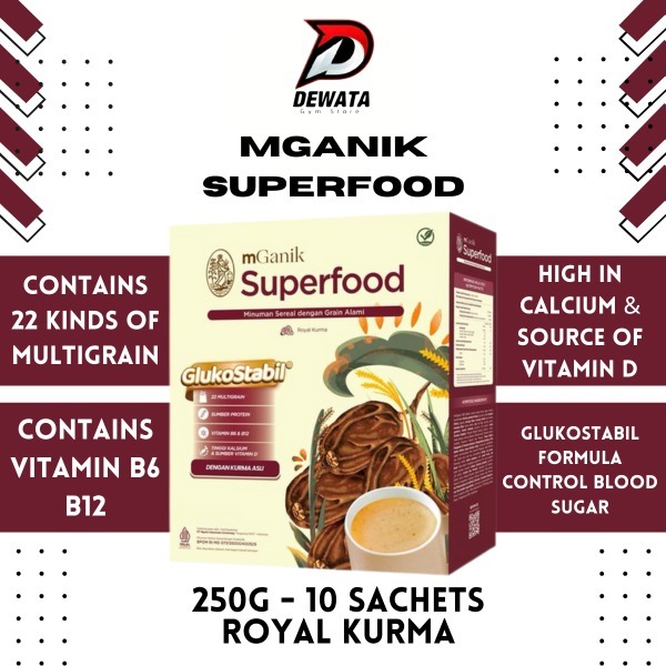 

Mganik SUPERFOOD 10 Sachets Healthy Multigrain Control Blood Sugar Royal Kurma