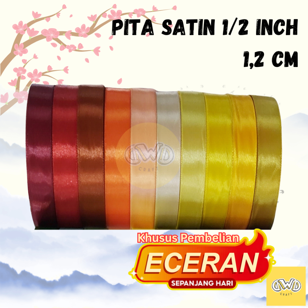 

(ECER) Pita Satin 1/2 INCH / 1,25 CM