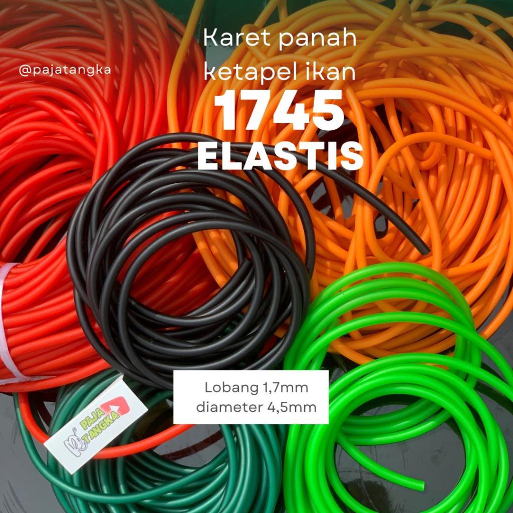 1M Karet Panah ikan ketapel ikan 1745 Tebal 4,5mm lobang 1,7mm