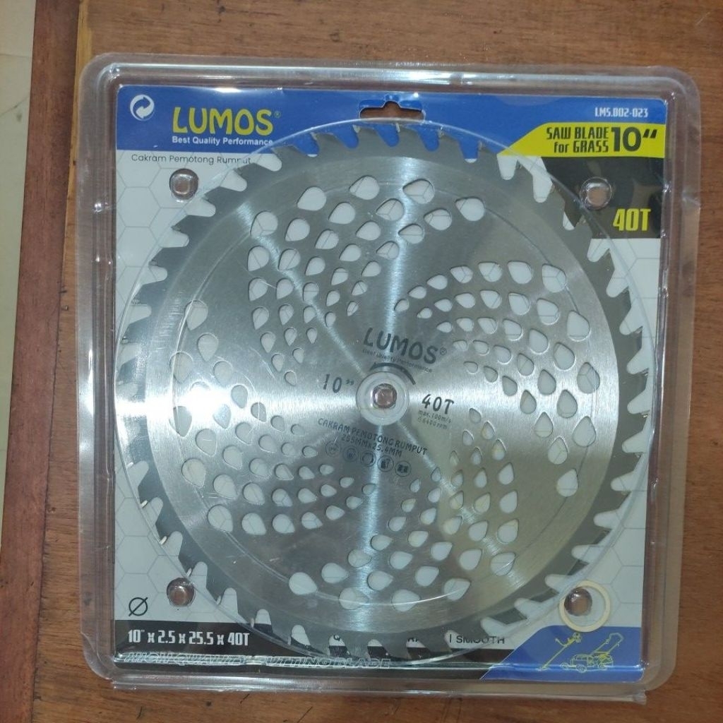 mata pisau bulat mesin rumput 10" LUMOS / mata piringan bulat mesin rumput / mata pisau bulat mesin 