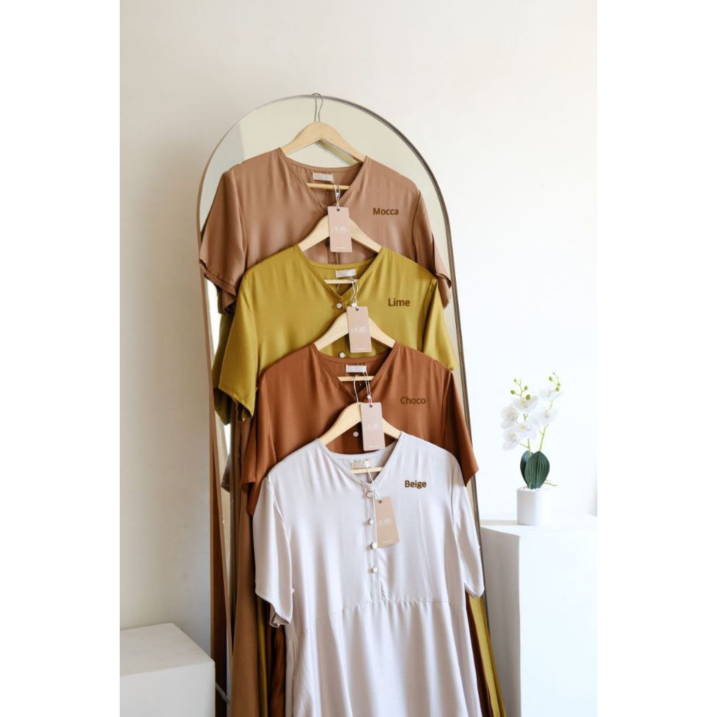 Rania Home Dress Nilam - Daster rayon premium Busui Friendly