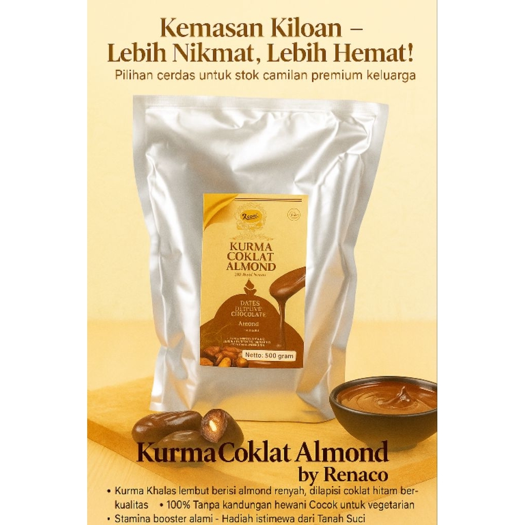 

Coklat Kurma Almond Renaco Kiloan