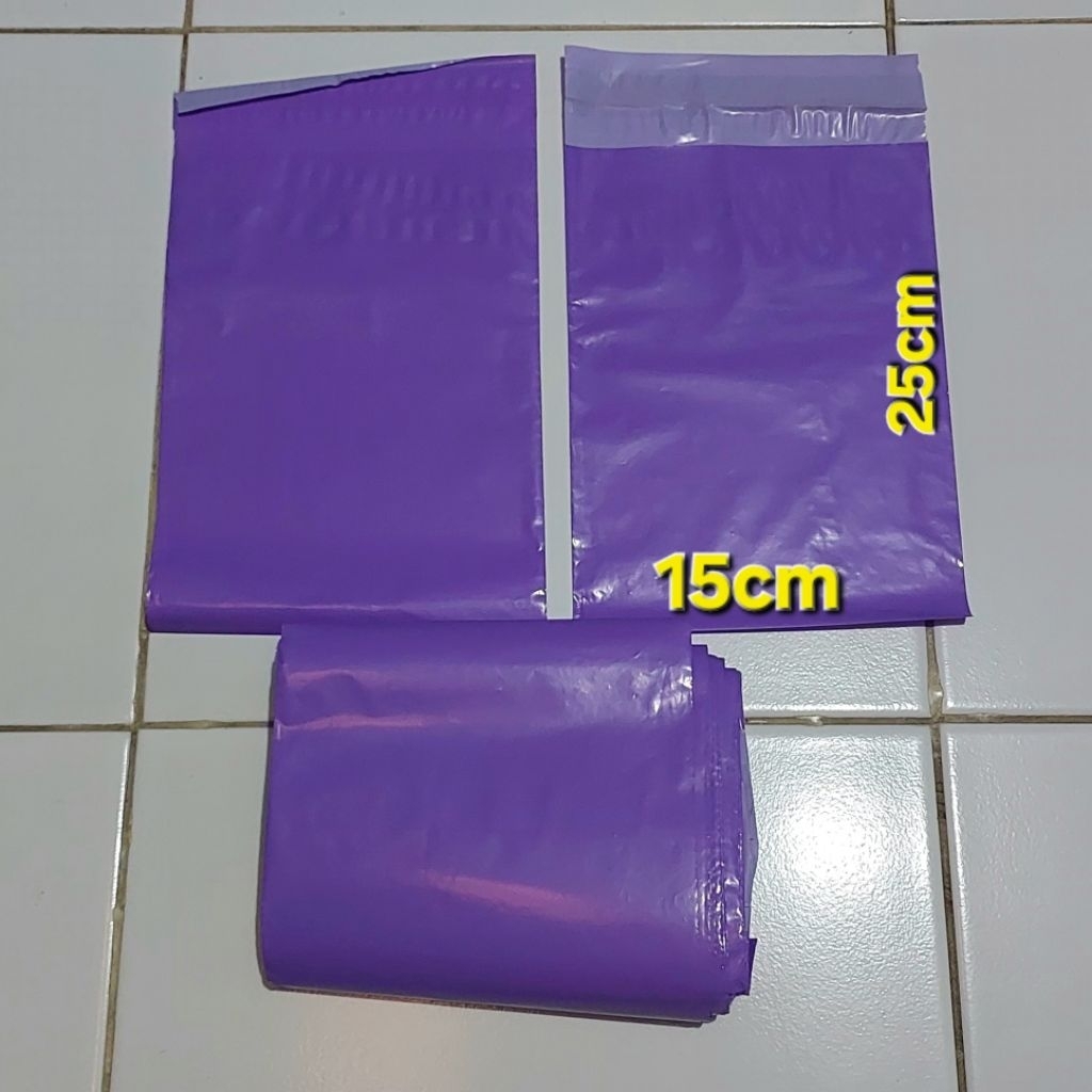 

[READY] Polymailer Plastik Packing 15CM x 25CM - Ungu Glossy
