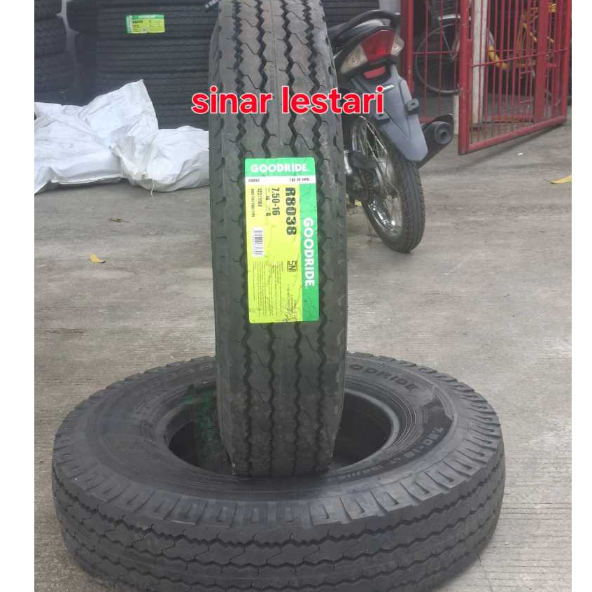 Ban GOODRIDE R8038 750 R16 14PR benang Full set (luar, dalam, perut) Ban Truk colt Diesel Doubel Mit