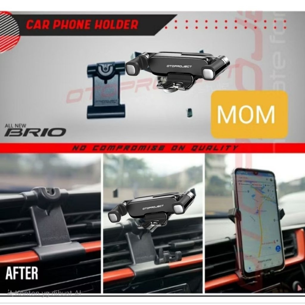 Otoproject car phone holder HP All New Brio 2018-2025 Phone Holder Brio Dudukan Hp Mobil