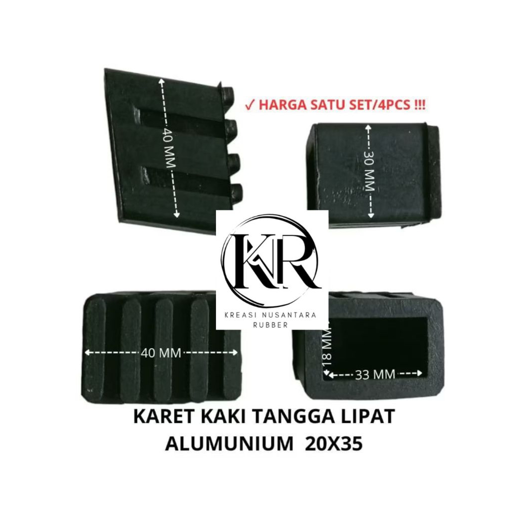 Karet kaki tangga lipat alumunium ukuran diameter 20mmx35mm/karet kaki tangga lipat/karet tangga bes