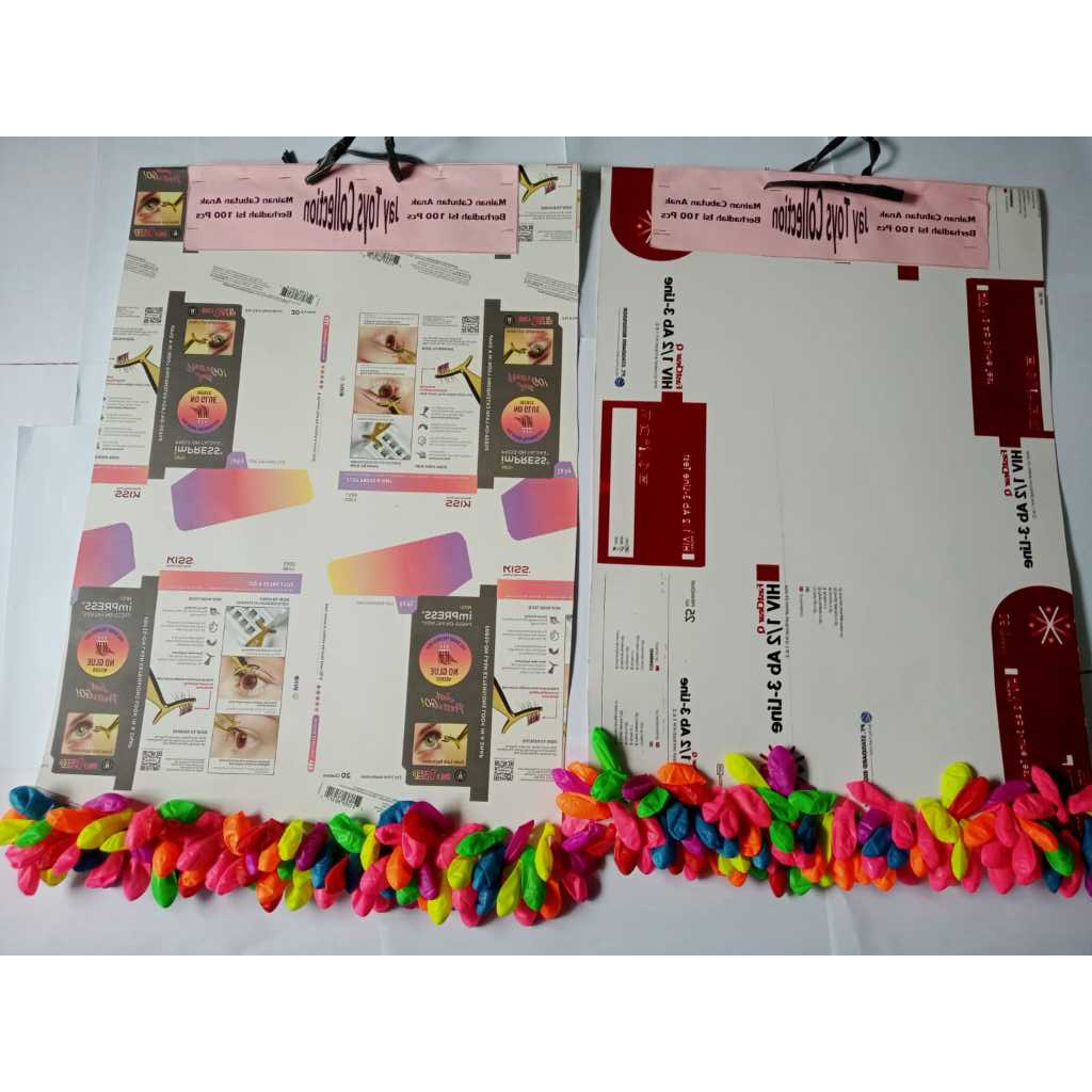 Cabutan Balon, Cabutan Berhadiah, Papan Cabutan Hadiah Balon Isi 100 Pcs Tinggal Pasang Mainan