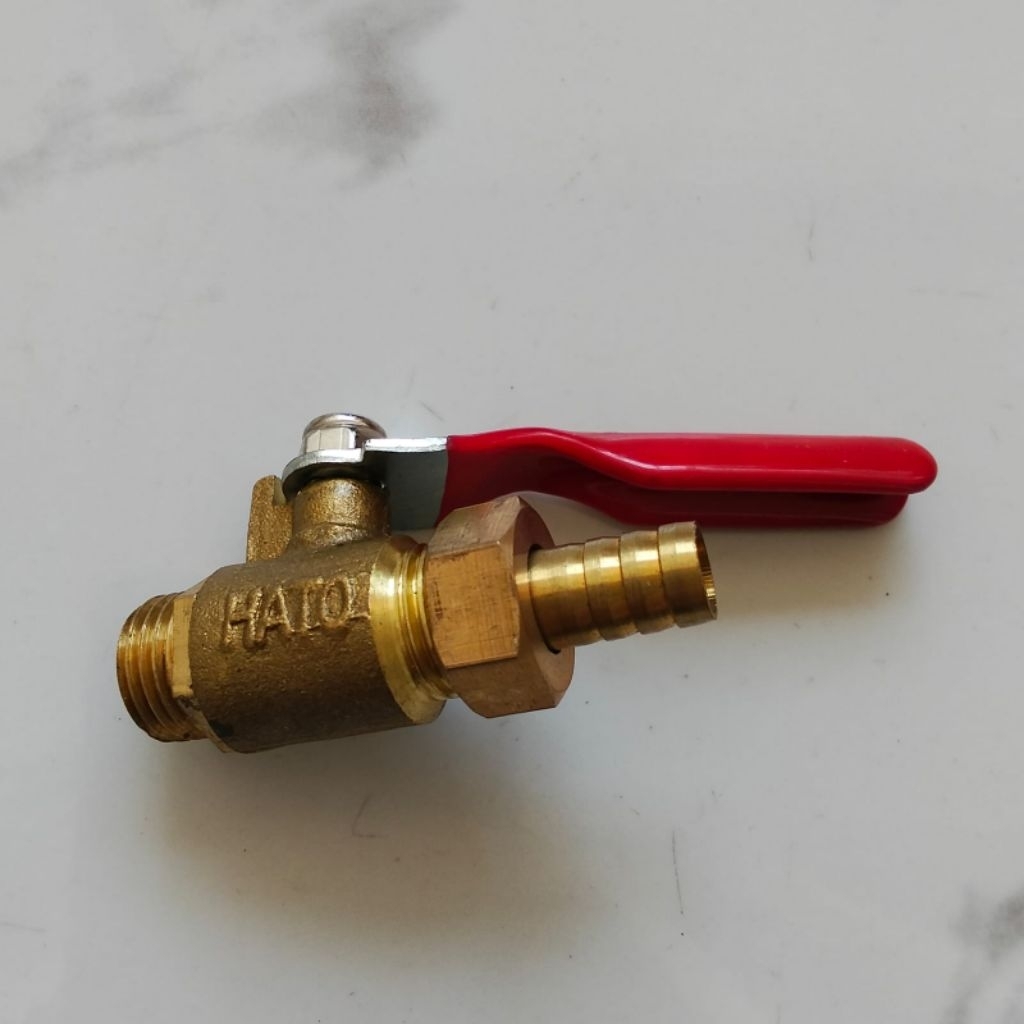 HATO Kran 1/4" Inchi Kuningan Keran Angin Compresor Kompresor Power Sprayer