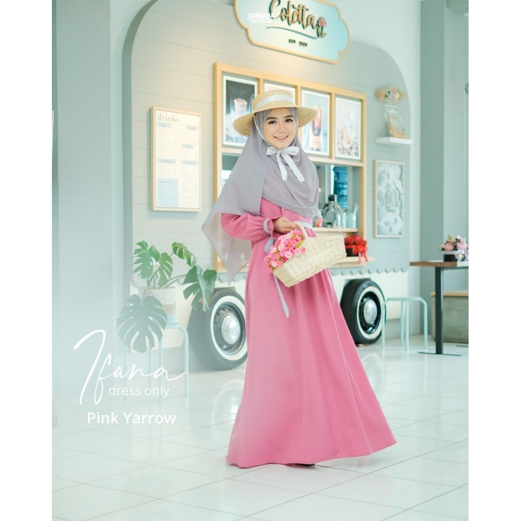 READY Gamis Ifana Dress By Zahrana - Bahan Torino