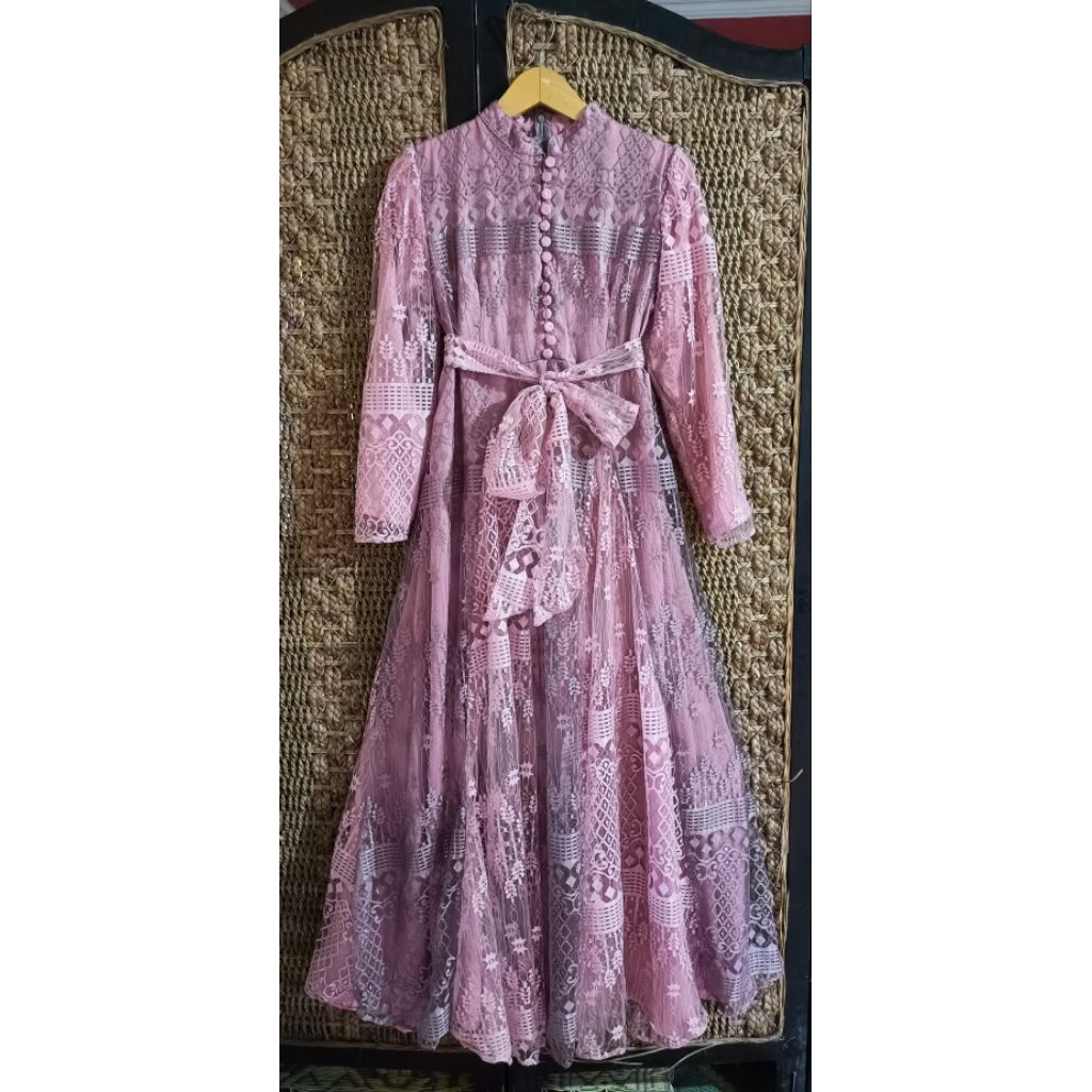 Gamis Brukat Wanita Muslim Hijab Pesta By Farly Fashion