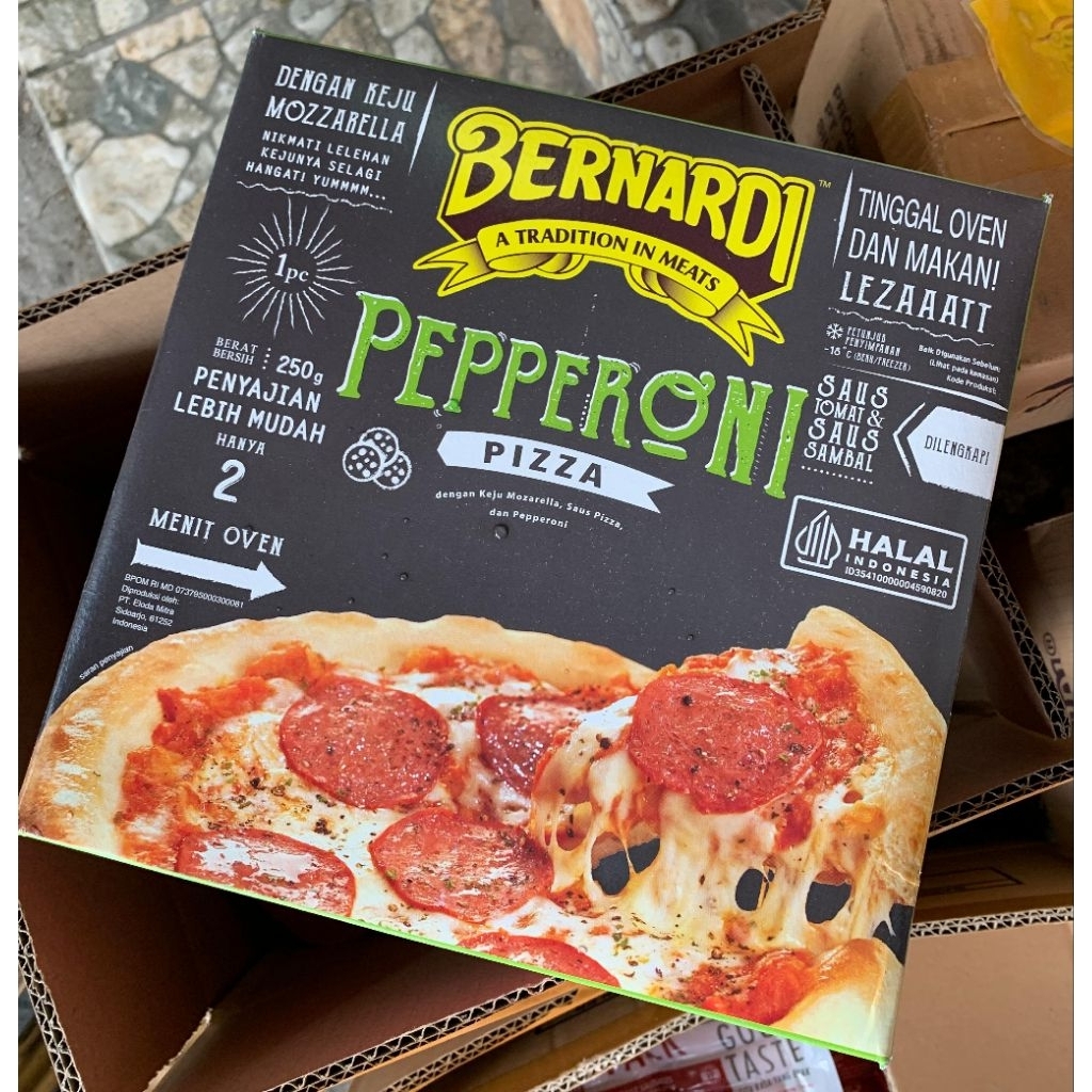 

BERNARDI PEPPERONI PIZZA DENGAN KEJU MOZARELLA 250GR