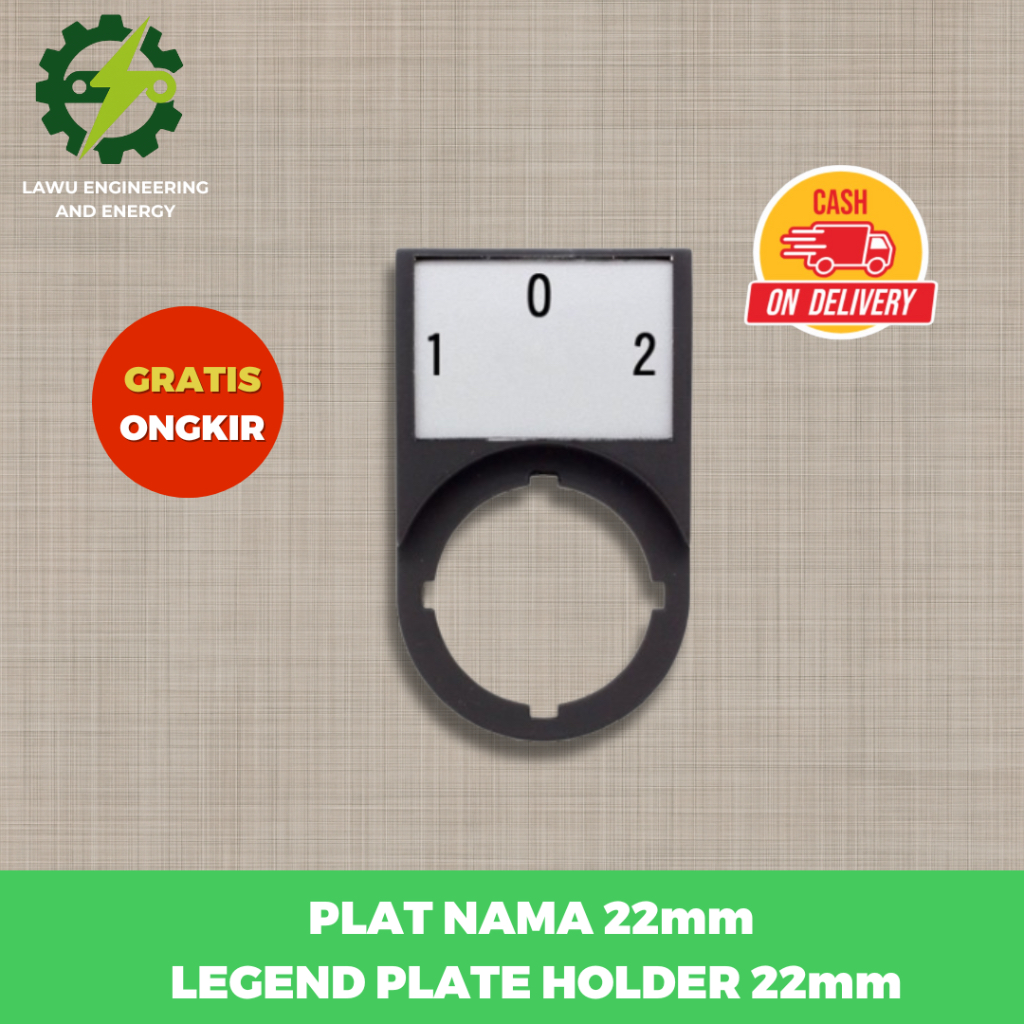 

LABEL/ PLAT /TANDA/ NAMA 22mm LEGEND PLATE HOLDER 22mm