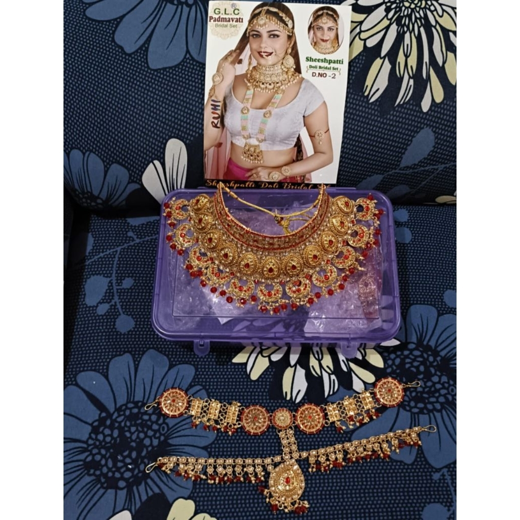 Kalung india Pengantin // kalung jodha akbar set // set bridal kalung India // aksesoris india