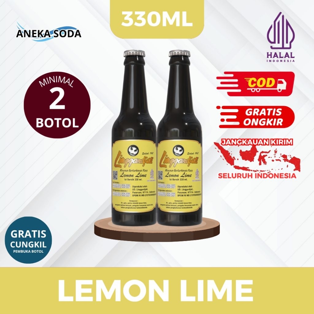 

Limun Linggardjati Lemon Lime Jadul Halal 330 ml / Orson Linggar Jati