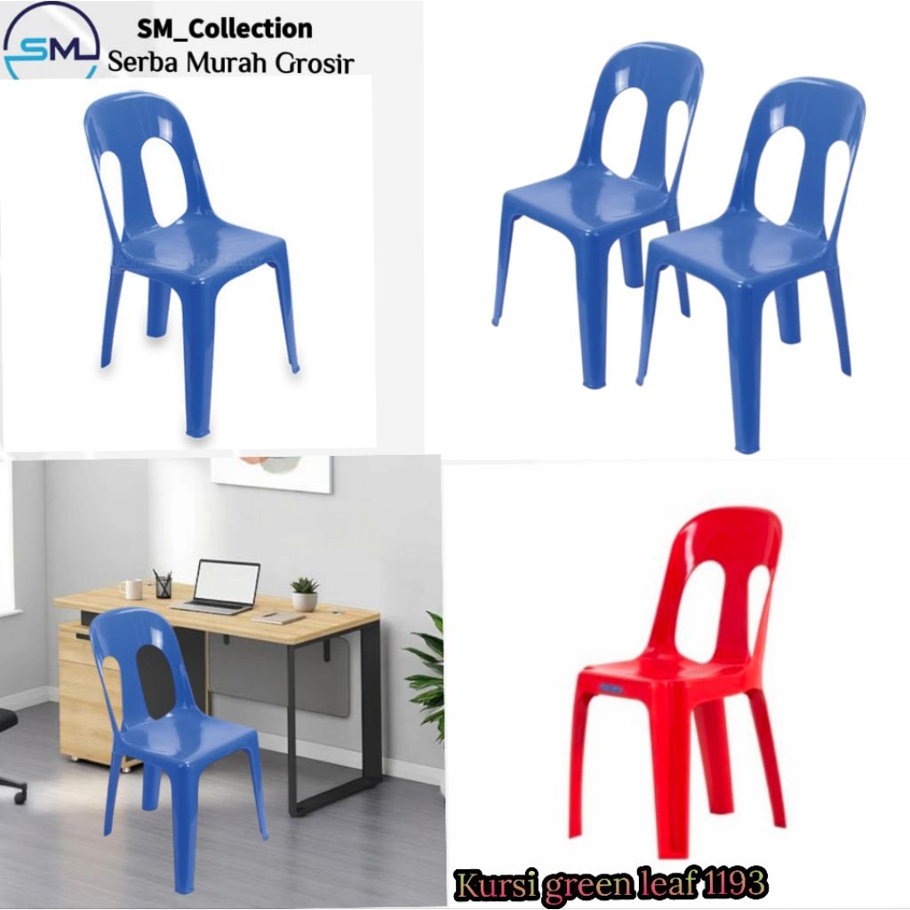 kursi santai/kursi plastik/bangku sender/kursi hajatan/bangku pesta/kursi green leaf 1193
