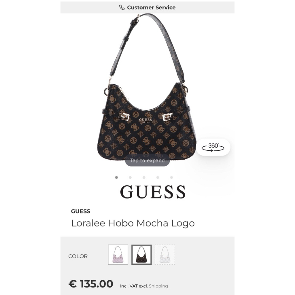 ( fujidinar ) TAS WANITA BRANDED ORIGINAL - GUESS LORALEE HOBO BAG