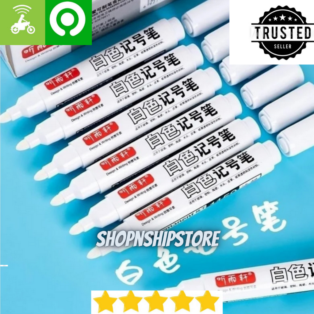 

Spidol Ban mobil motor Permanen putih 5 PCS Oil Based Waterproof 5mm - 1159