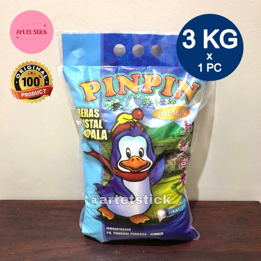 

Beras Pinpin 3 Kg - Kristal Kepala Super Premium Pulen Wangi