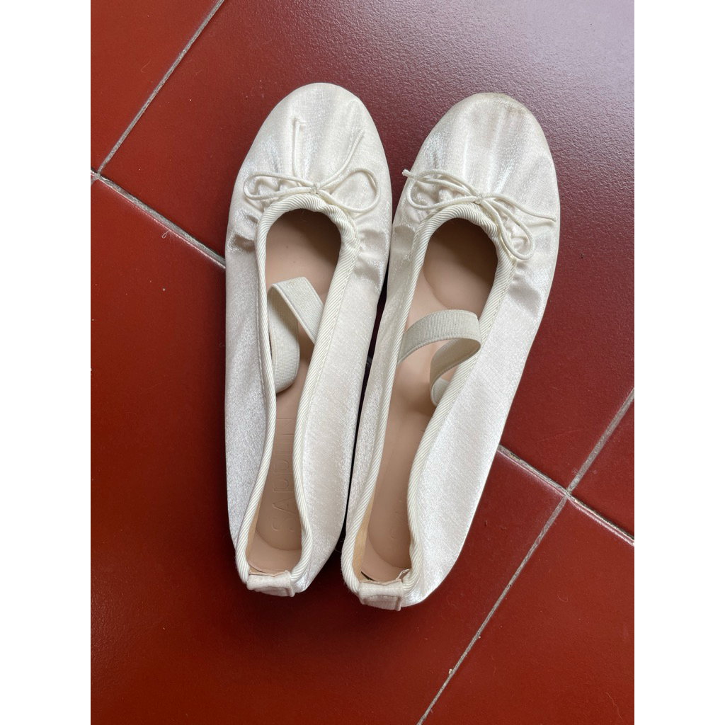 Sappun Kayla Satin Maryjane in White