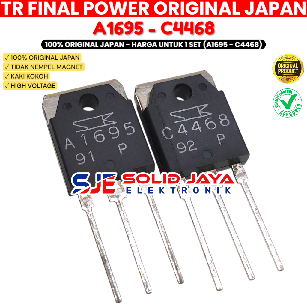 TR TRANSISTOR SANKEN A1695 C4468 ORIGINAL SK 2SA1695 2SC4468 ASLI A 1695 C 4468 ORI JAPAN JEPANG