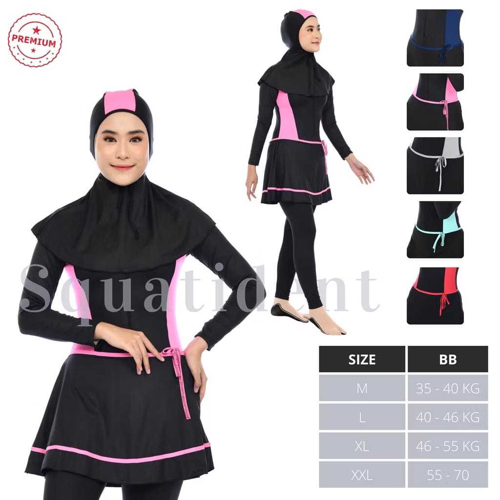 Baju renang muslimah syari dewasa wanita muslim perempuan remaja swimwear hijab