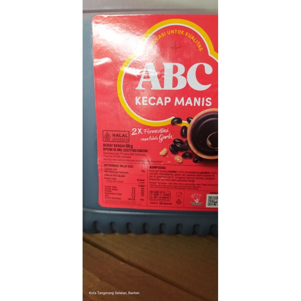 

kecap manis ABC Galon 6kg