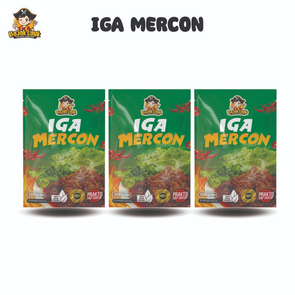 

Bajak Lauk - 3pcs Iga Mercon 200gr