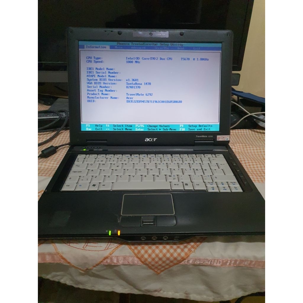 Notebook Acer Travelmate 6292
