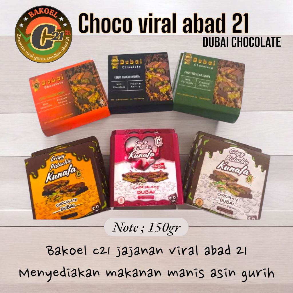 

c21 coklat viral abad 21 dubai chocolate 150gr
