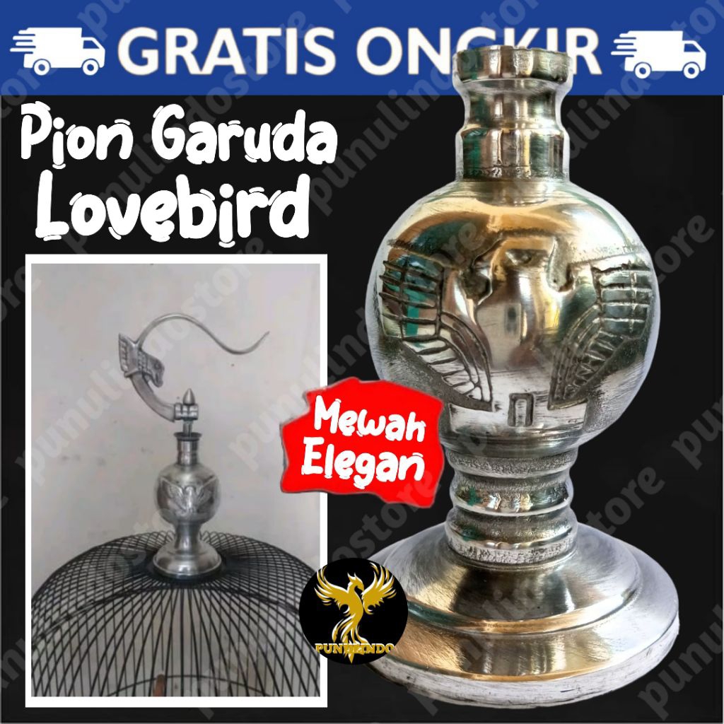 Pion Sangkar Burung Lovebird Stainless Garuda