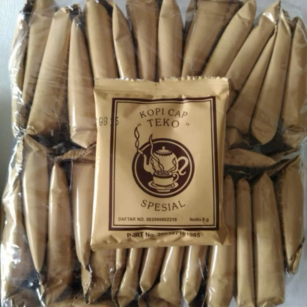 

Kopi Cap teko SPECIAL 1 pack isi 30 sachet isi 8 gram tanpa gula giling halus kopi bogor halal
