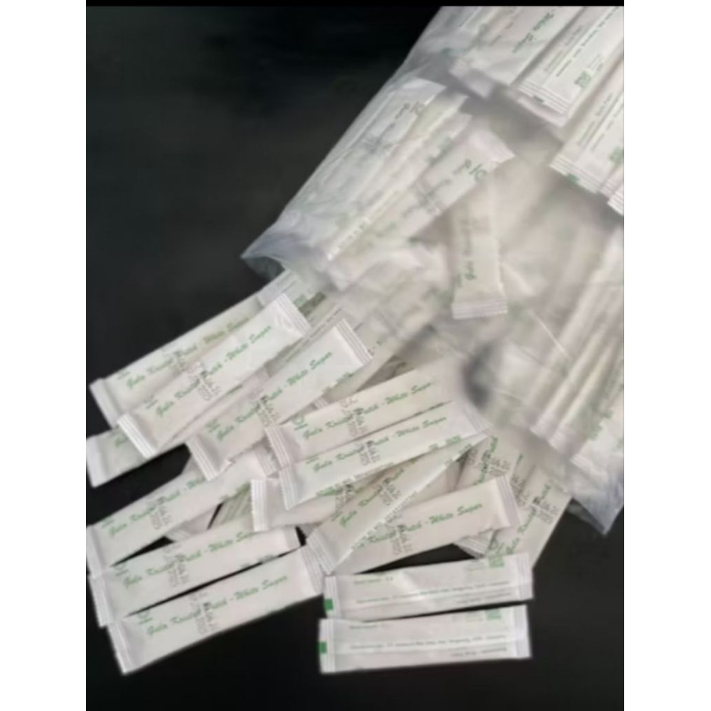 

White Sugar Sachet (kotak dan panjang) 250pcs/Gula Kristal Putih / Sachet Kotak