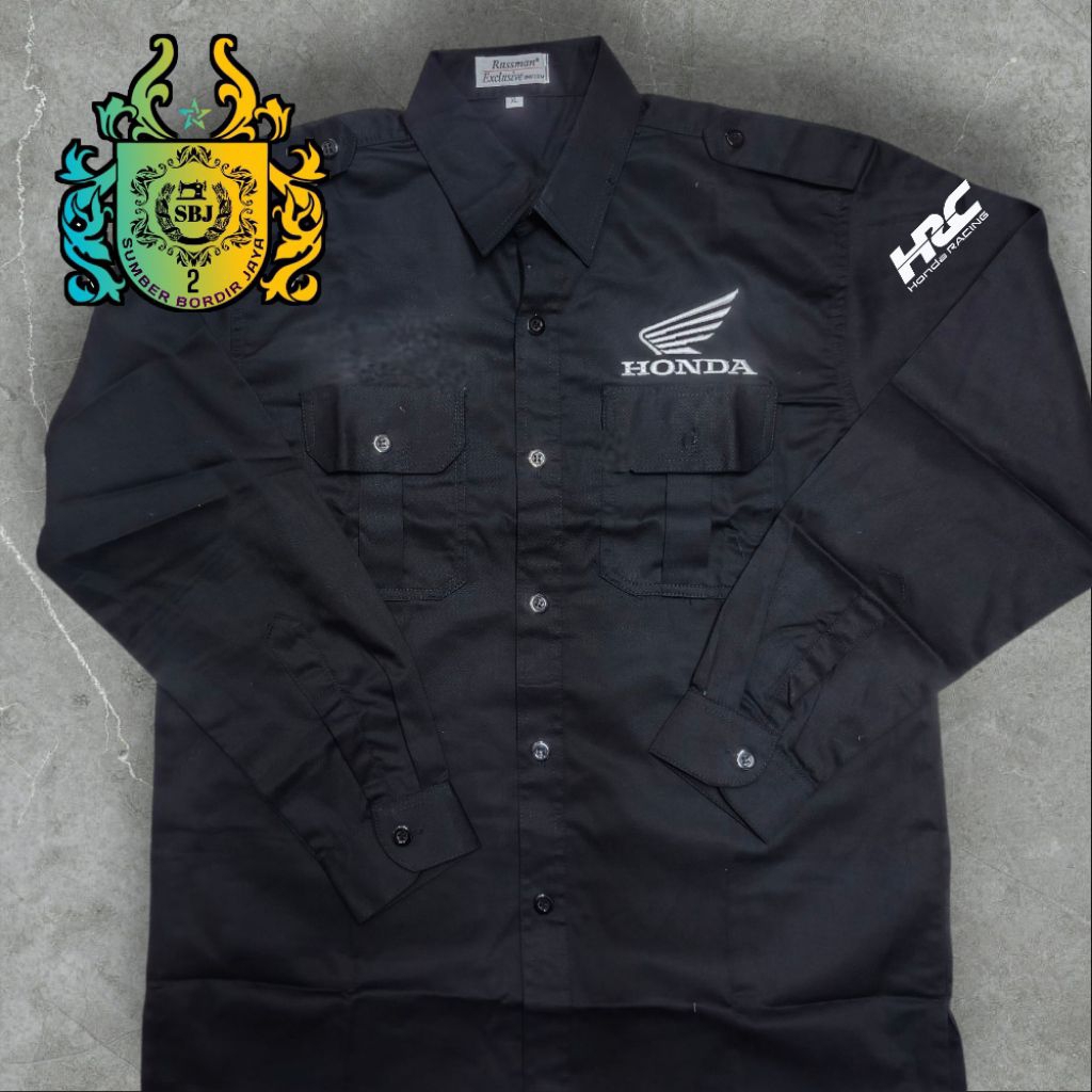 KEMEJA HONDA KEMEJA HONDA HRC TERBARU FULL BORDIR