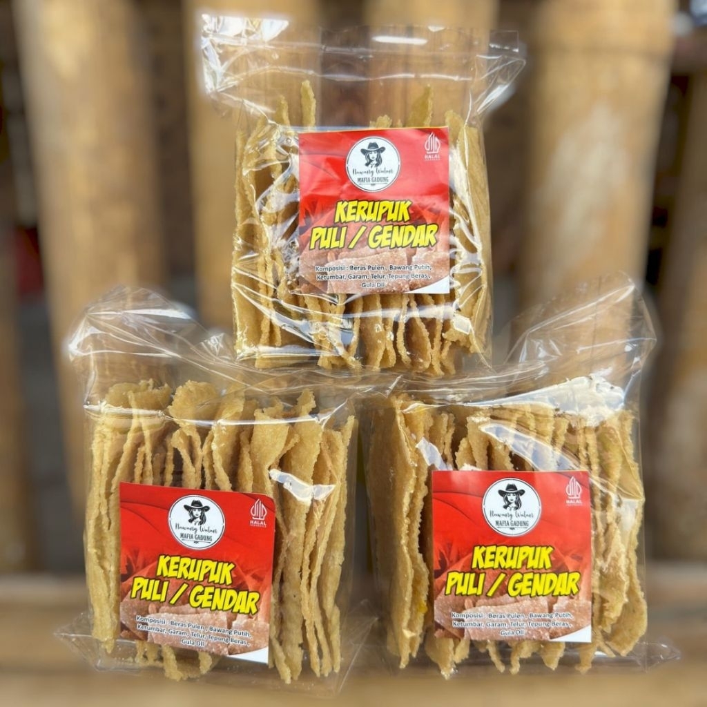 

3 PACK PAKET BUNDLING KERUPUK GENDAR LEMPENG / KERUPUK PULI