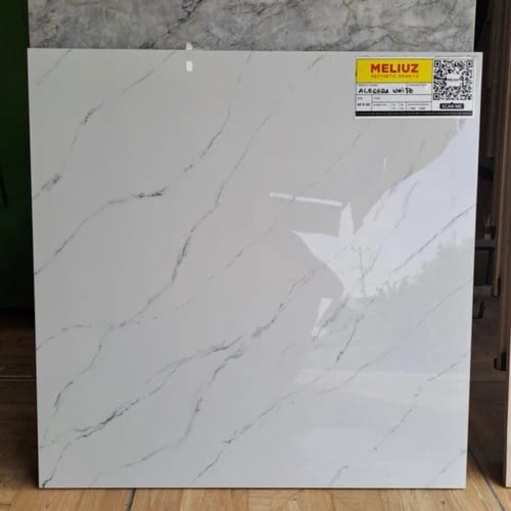 Granit lantai murah 60x60 Algera White Meliuz